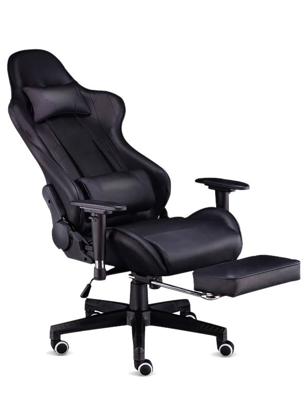 Díol Te Dea-Cháilíochta PU PVC Rásaíocht Massage Cathaoirleach Cearrbhachais Dubh Agus Dearg 